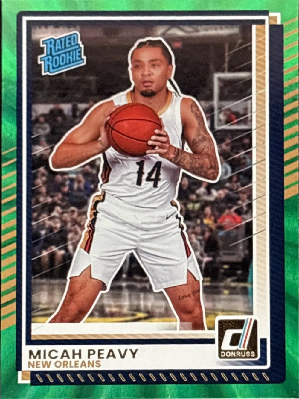 Panini Donruss Green Rated Rookie Basketball Trading Card - Green Prizm
